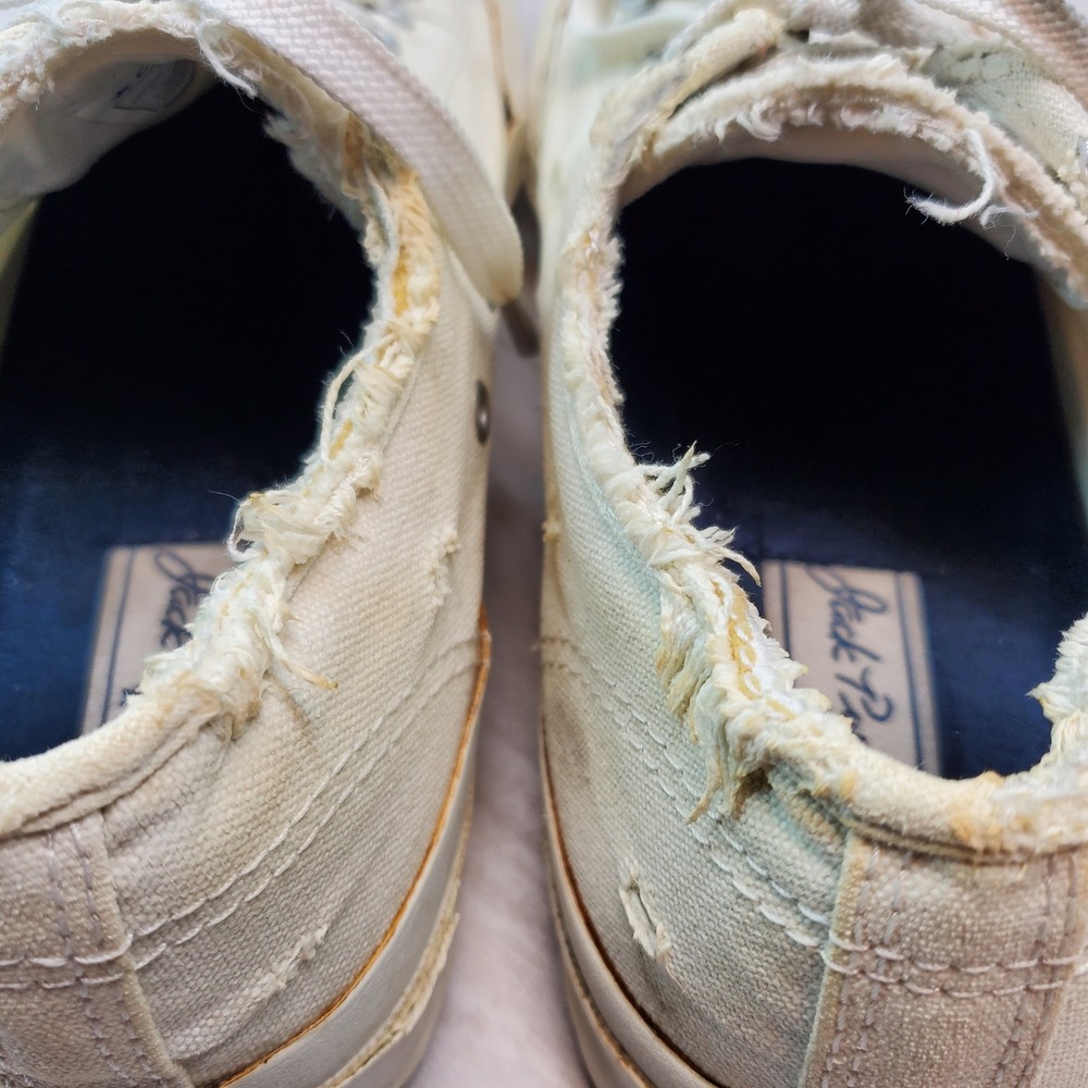 Converse Jack Purcell Low Top Canvas Sneakers Cream White Men's Size 7 US 6 UK - Picture 11 of 16
